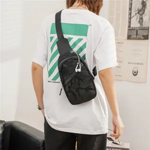 Men camouflage chest bag stylish casual nylon crossbody single shoulder backpack for daily use