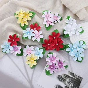 Künstliche Perle Floral Haarspange Simulierte Blume Haaraccessoires Seitenklammer Für Damen Und Kinder