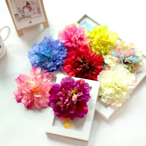 Chinese style peony hair clip artificial flower hair accessories boho vacation headwear