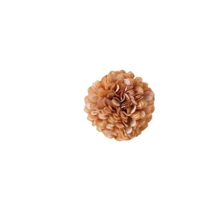 Bohemian fabric flower hair clip, 4cm brown simulation floral hair accessory for women.
