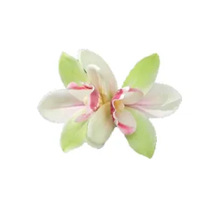Doble gran orquídea cymbidium flor artificial pinza de pelo estilo boho vacaciones