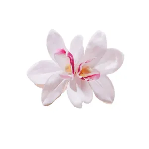 Hermosa pinza de pelo de doble orquídea artificial, accesorio floral bohemio para vacaciones.