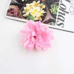 Détail de pince à cheveux fleur artificielle rose, belle pince marguerite 9cm pour femmes.
