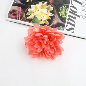 Pince à cheveux fleur artificielle corail, accessoire de cheveux marguerite douce femme.