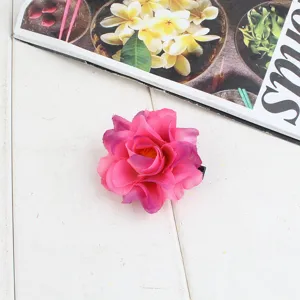 Roze synthetische bloem haarspeld, mooie boheemse bloemige haarnadel voor vrouwen strand.