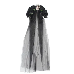 Halloween serre-tête voile rose noire crâne gothique fête cosplay accessoire détail