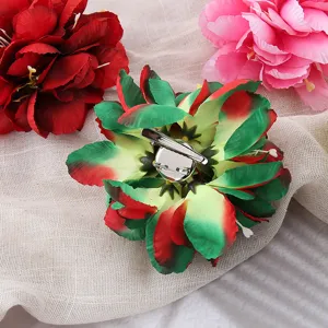Floral hair clip simulation flower brooch bohemian vacation hair accessories for women