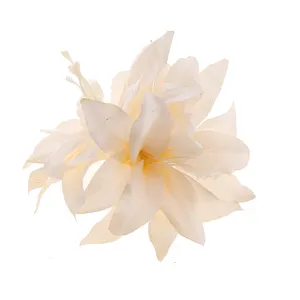 Kunstmatige lelie bloem haarspeld voor vrouwen, elegante stoffen haaraccessoire vakantie.