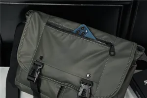 Waterproof oxford messenger bag for men, vintage casual crossbody shoulder bag stylish.
