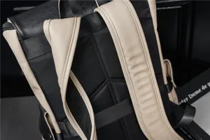 Zaino casual da uomo elegante e moderno con spallacci larghi e schienale traspirante.