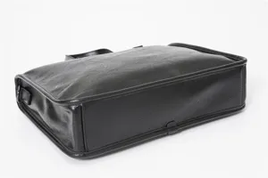 Borsa da lavoro casual nera da uomo, borsa a tracolla per laptop di grande capacità.