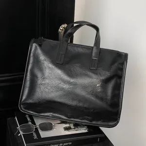 Valigetta da Lavoro per Uomo Grande Capacità Pelle PU Viaggio Casual Spalla Borsa per Laptop Impermeabile