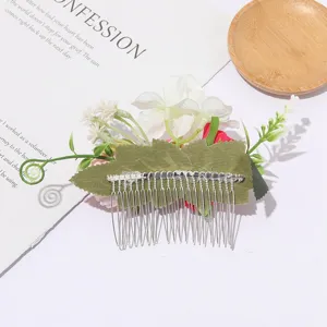 Bloemen haar kam kunstbloem bruid haaraccessoires elegant voor vrouwen hoofdtooi