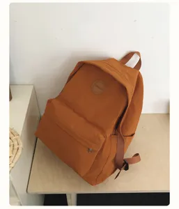 Casual grote capaciteit rugzak effen kleur schooltas lichtgewicht reizen dagrugzak