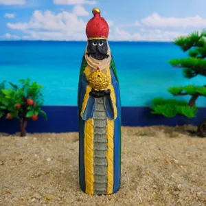 Resin Black King Figurine Miniature Sandplay Therapy Toy European Style Collectible Statue Home Decor Desktop Ornament