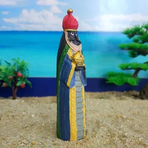 Black king figurine sandplay toy miniature tray model psychological game decorative ornament
