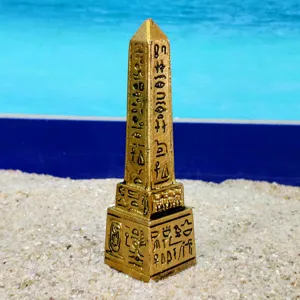 Ancient Egyptian Obelisk Figurine Sand Table Toy Miniature Architectural Model Ornament Detail