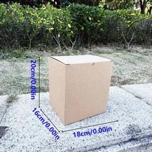 Brown corrugated cardboard box shipping packaging and storage box product detail view
