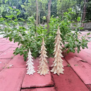 Resin Christmas tree set, outdoor garden patio yard decoration ornaments home holiday decor.