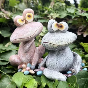Funny Resin Frog Statue Outdoor Garden Decor Cute Animal Figurine Yard Ornament Sculptures For Indoor Home Decoration