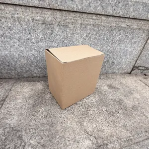 Plain brown corrugated cardboard shipping box, sturdy packaging box for safe delivery.