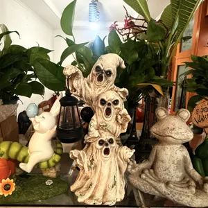 Halloween Geist Laterne Harz Ornament Hof Garten Rasen Outdoor gruselige Dekoration Skulptur