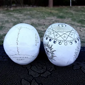 Resin astrology skull ornament Halloween home decor spooky mystical tabletop decoration item