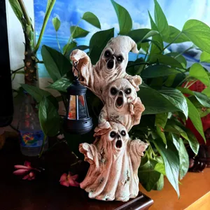 Halloween Geist Laterne Harz Ornament Tischdekoration gruselig Hof Rasen Dekoration