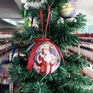 Weihnachtsbaum Hängende Kugel Ornament mit Weihnachtsmann Design für Feiertag Heimdeko.