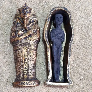 Ancient Egyptian Pharaoh Mummy Sarcophagus Figurine Sandbox Magic Toy Prop Decor