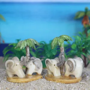 Statua in resina di elefante in miniatura per decorazione paesaggio succulente sabbia