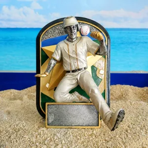 Resin Tennis Athlete Trophy Figurine Sports Commemorative Monument Desktop Ornament Hand Painted Resin Home Decor
