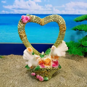 Resin Peace Dove Flower Basket Ornament Psychological Sand Tray Game Toy Desktop Resin Handicraft Home Decor