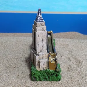 New York skyline Empire State Building resin pen holder sand tray architectural detail shot