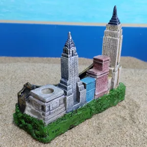 New York skyline resin pen holder desk organizer famous architecture landmark office decor gift