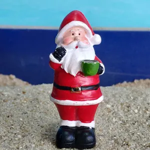Santa Claus resin figurine micro landscape ornament cartoon decoration detail view