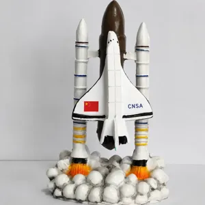 Space shuttle model toy resin desktop ornament rocket spacecraft decoration length 7cm height 11cm