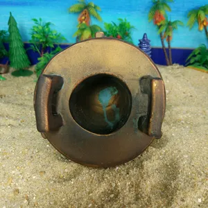 Antique bronze tripod censer resin ornament sand tray toy miniature decor detail view.
