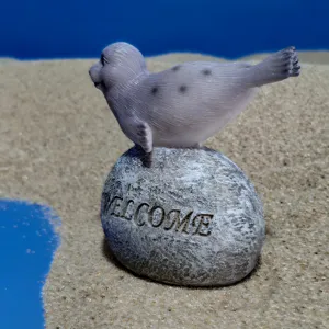 Resin seal figurine miniature marine animal sand table ornament for home desktop decoration