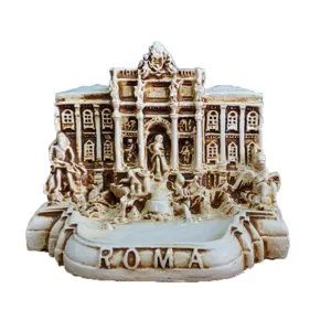 Rome Trevi Fountain figurine souvenir, exquisite resin building model for home decor and display.