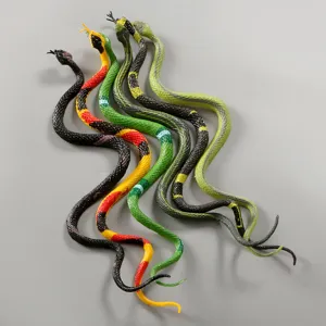 Set giocattolo serpente di simulazione, modelli di animali in gomma realistici, scherzi.