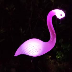 Solar Flamingo Outdoor Stake Lights Waterproof LED Garden Decorative Landscape Lighting for Yard Lawn Pathway