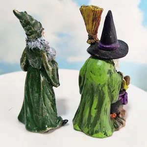 Figurine stregone strega personaggi magici decorazioni scrivania giocattoli sabbia