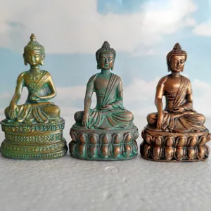 Southeast Asian Style Resin Buddha Statue Figurine Meditating Sakyamuni Medicine Buddha Home Office Desk Decor Crafts