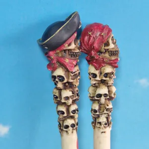 Halloween pirate skull resin craft decoration creative spooky party decor item