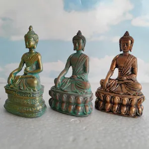 Miniature Buddha statues set for meditation, spiritual decor, and psychological sand tray therapy.
