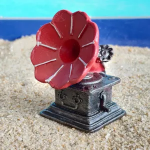 Miniature gramophone vintage jouet de bac a sable retro phonographe decoration de bureau