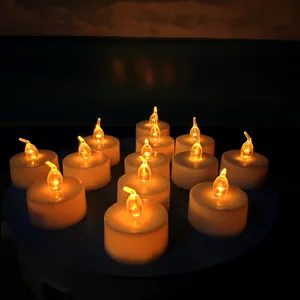 LED electronic tea light candles set with warm glow, perfect for romantic parties and home decor.