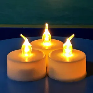 LED Tea Light Candles Vintage Bulb Shaped Warm Yellow Light Mini Night Light Plastic Decorative Party Decor