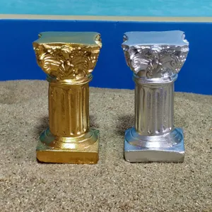 Mini römische Säule Fotografie Requisiten Gold Silber Harz Architektur Dekor Sand Spielzeug.